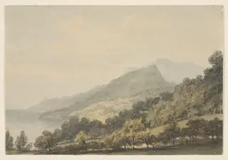 From Above the Town of Salerno, by Joseph Mallord William Turner, watercolor, 1850