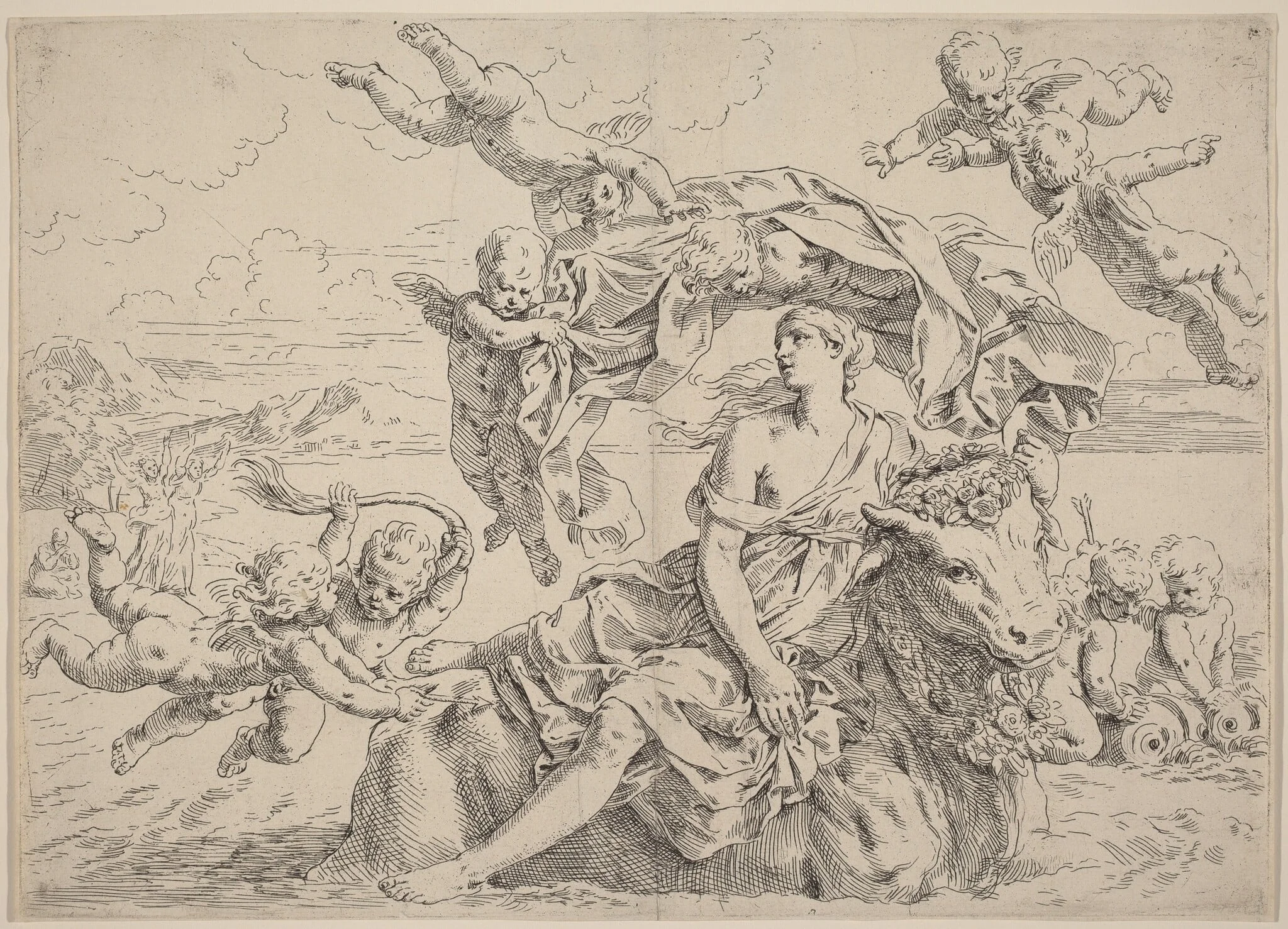 The Rape of Europa, detail