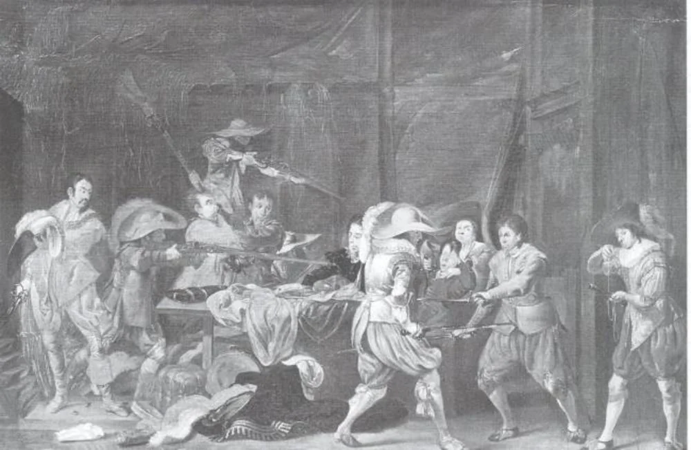 Surprised in a Barn, detail