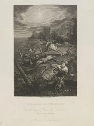 St. George and the Dragon, by George Corbould, 1850