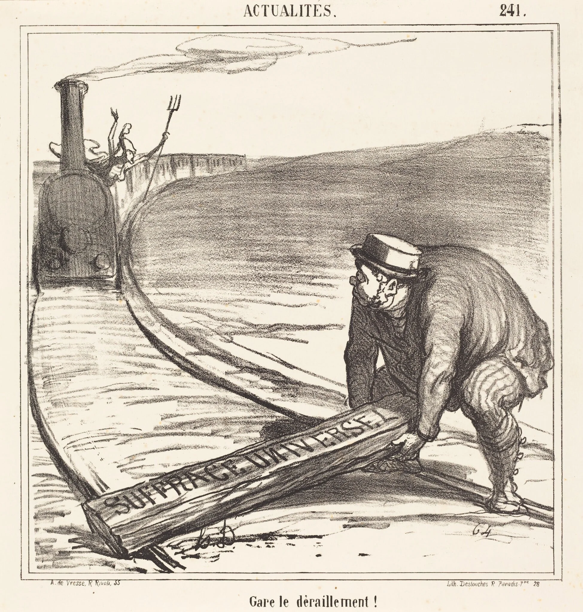 Gare le déraillement!, detail