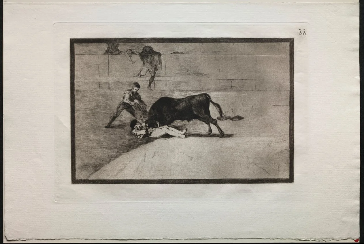 Bullfights: The Unlucky Death of Pepe Illo, in the Ring at Madrid, detail
