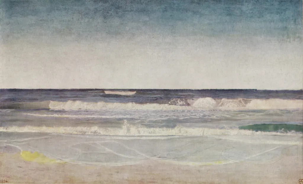 Heavy Swells at the West Coast of Jutland, by Niels Skovgaard, tempera, 1898