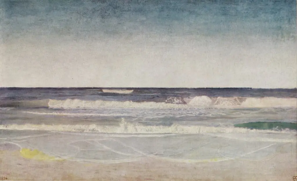 Heavy Swells at the West Coast of Jutland, by Niels Skovgaard, tempera, 1898