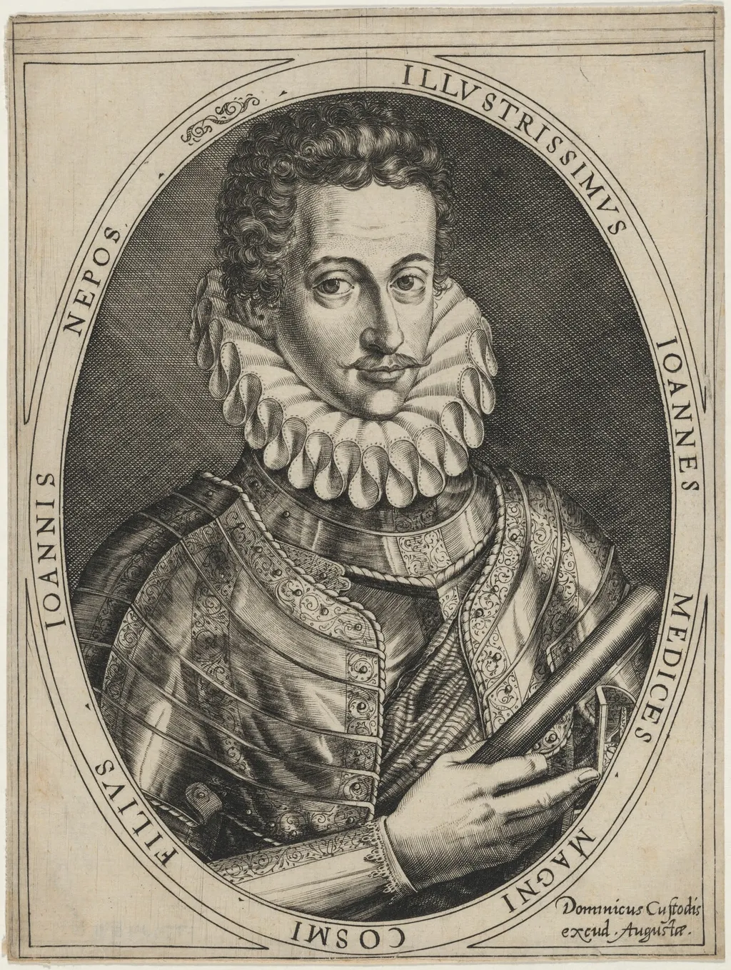 Giovanni de' Medici, by Dominicus Custos, ink, 1600