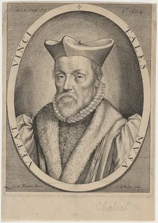M. de Chalvel, by Karel van Mallery, ink, 1603
