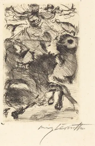 Adhba die Kamelin (Adhba the Camel), by Lovis Corinth, ink, 1919
