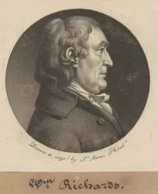 William Richards, by Charles B. J. Févret de Saint-Mémin, ink, 1800