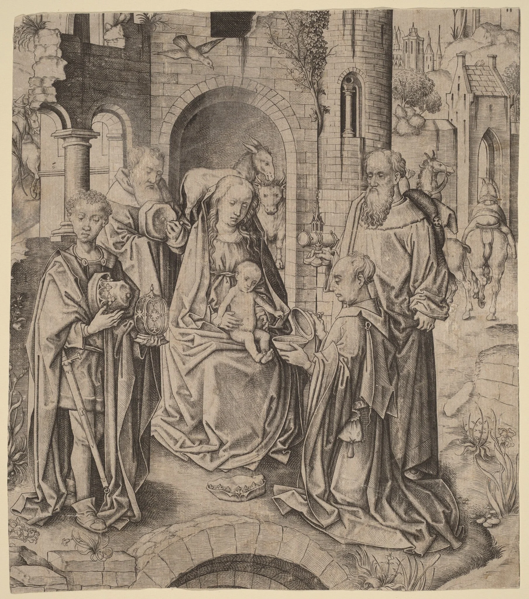 The Adoration of the Magi, detail