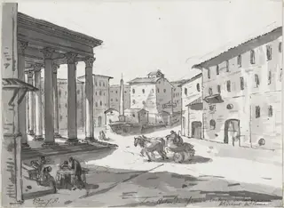 The Pantheon, by Jacques-Louis David, ink, 1778