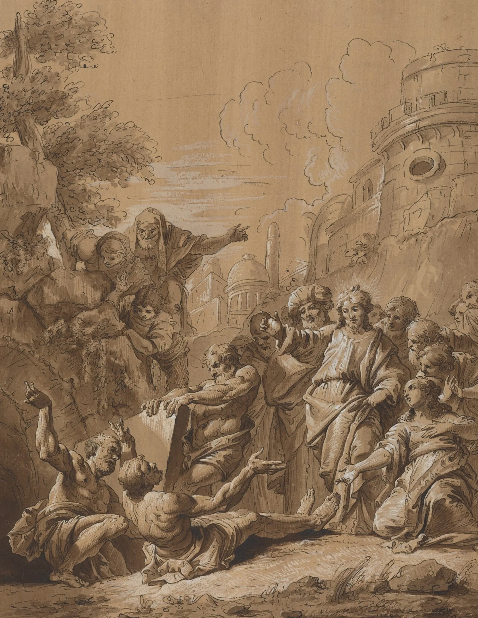 The Raising of Lazarus, detail