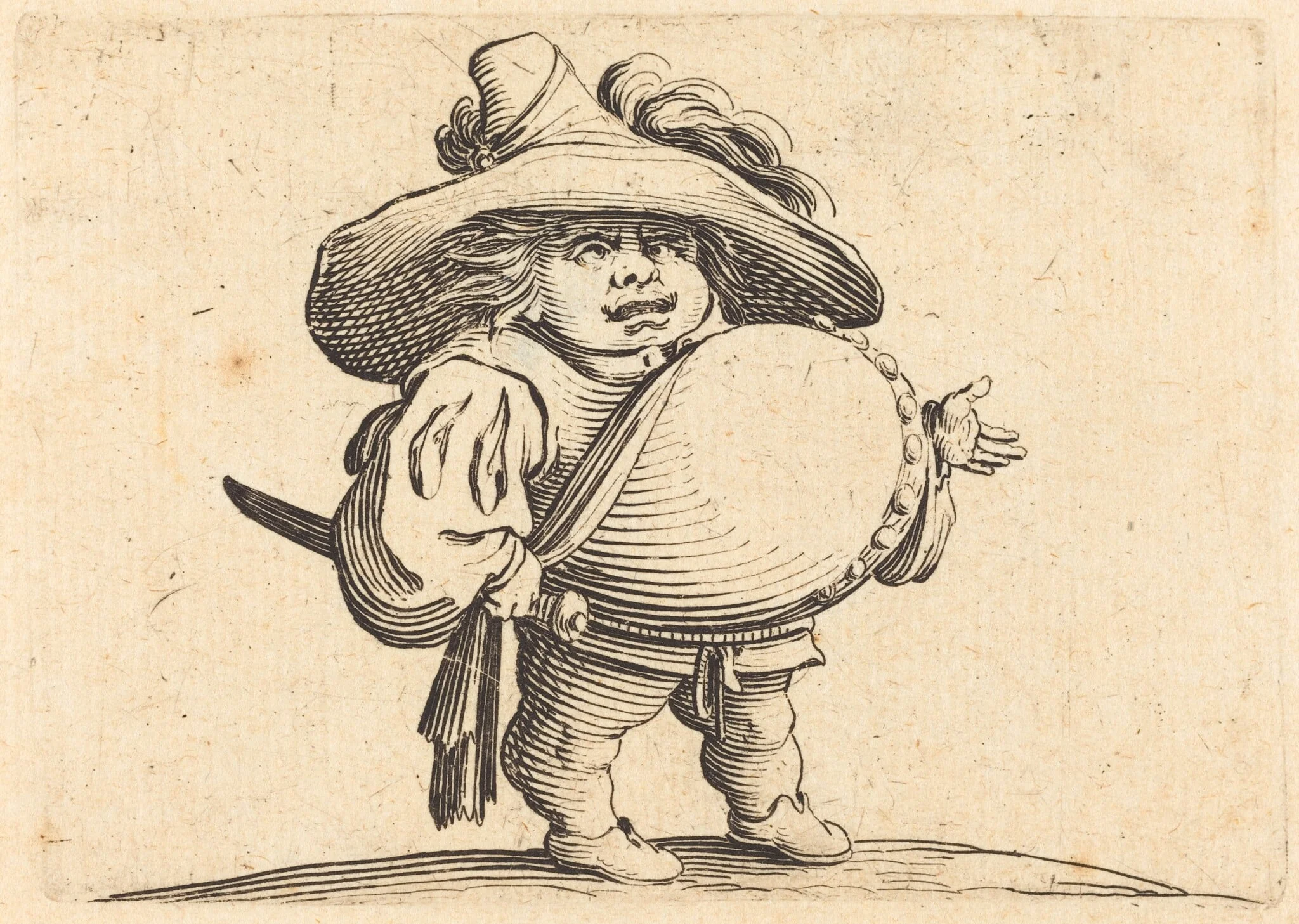 Man with Big Belly, detail