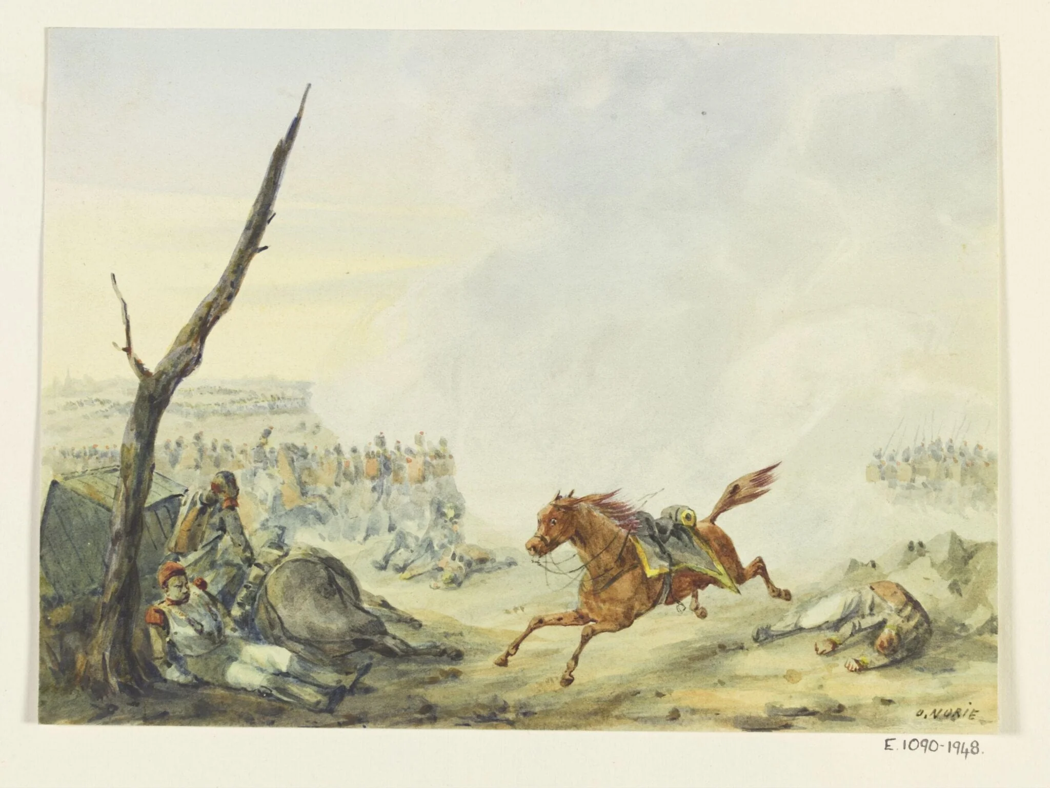 Battle scene during the Napoleonic wars, detail