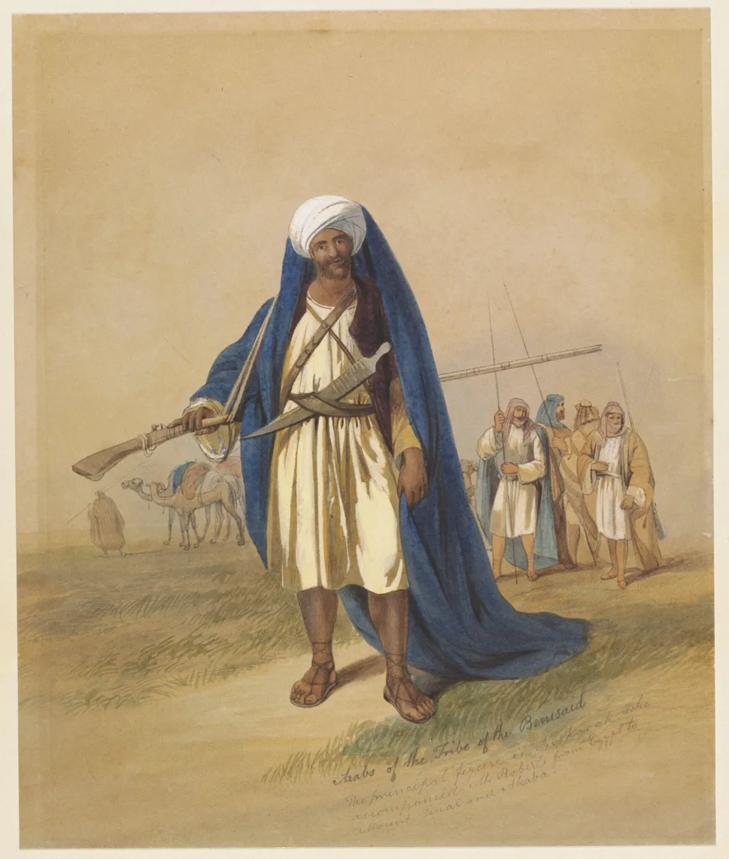 Arabs of the Tribe of the Benisaid, by Cornelius Pearson, watercolor, 1849