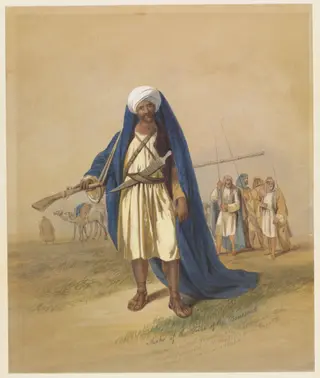 Arabs of the Tribe of the Benisaid, by Cornelius Pearson, watercolor, 1849