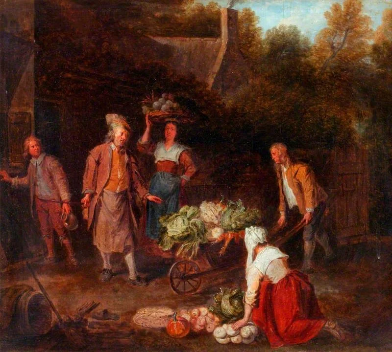 The Vegetable Seller, detail