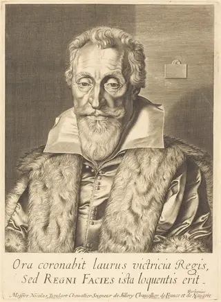 Nicolas Brulart, by Michel Lasne, ink, 1590