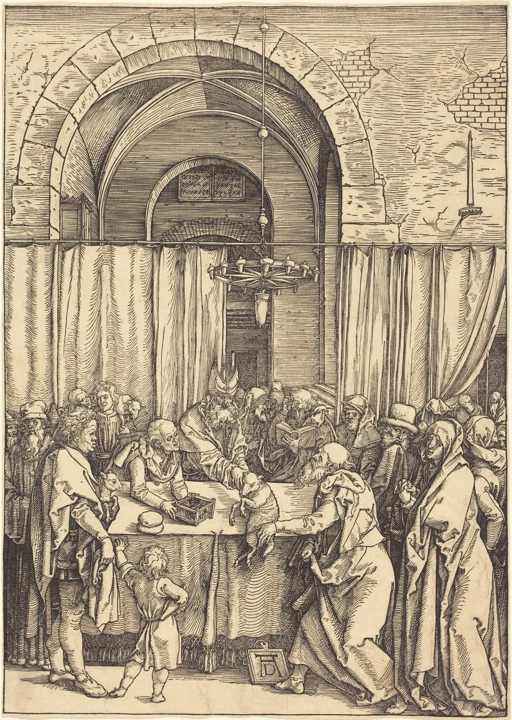 Joachim's Offering Rejected, by Albrecht Dürer, ink, 1504