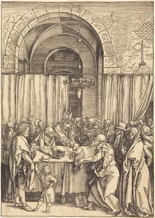 Joachim's Offering Rejected, by Albrecht Dürer, ink, 1504