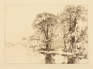 Isleworth, by Joseph Mallord William Turner, ink, 1819