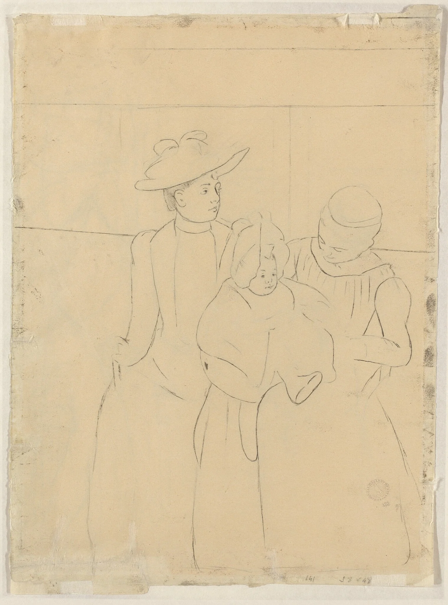 In the Omnibus [verso], detail