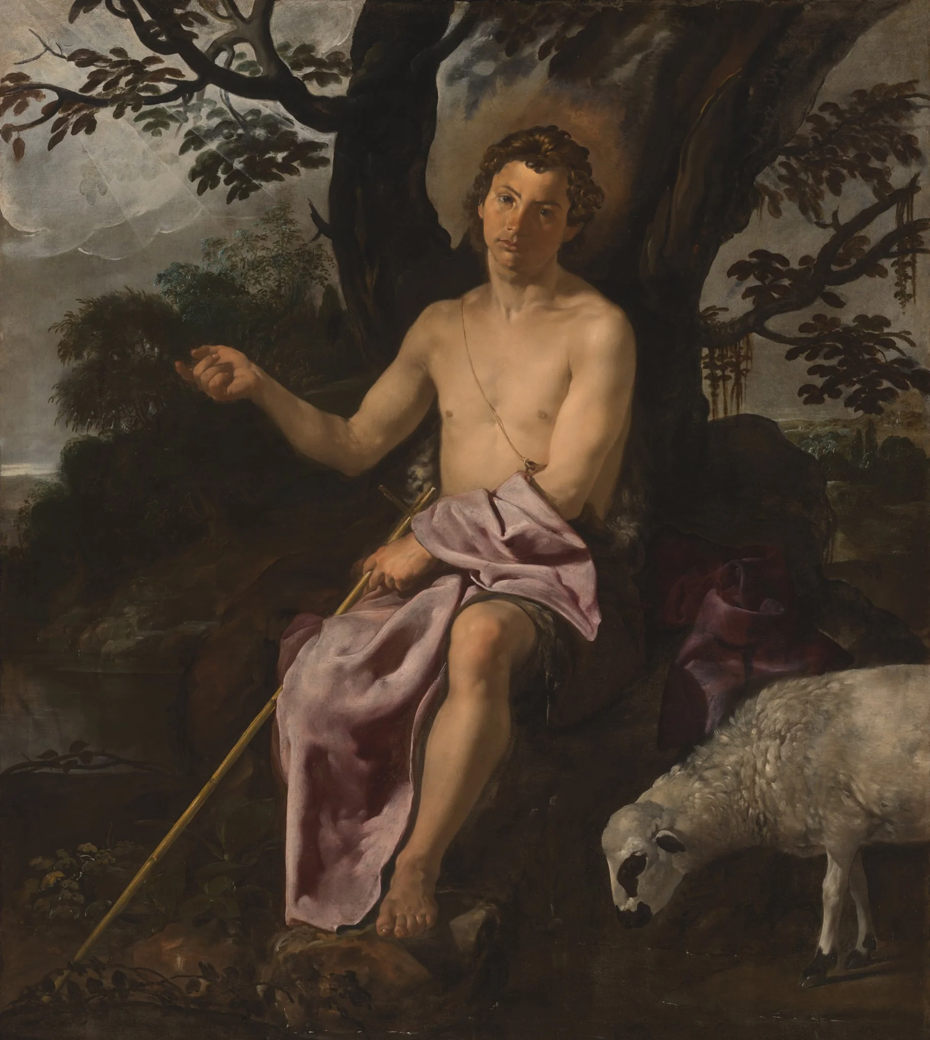 Saint John the Baptist in the Wilderness, detail