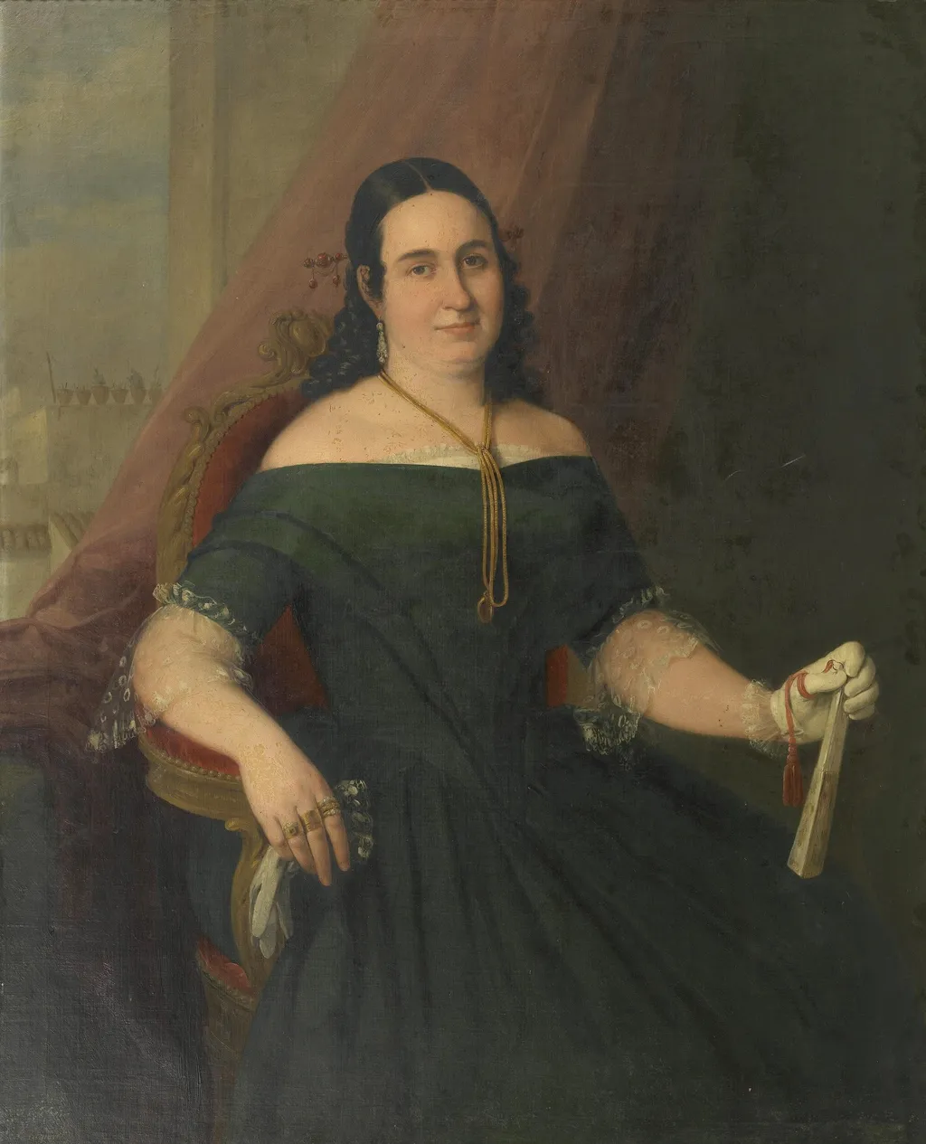 Retrato de señora, by Antonio María Esquivel, oil, 1842