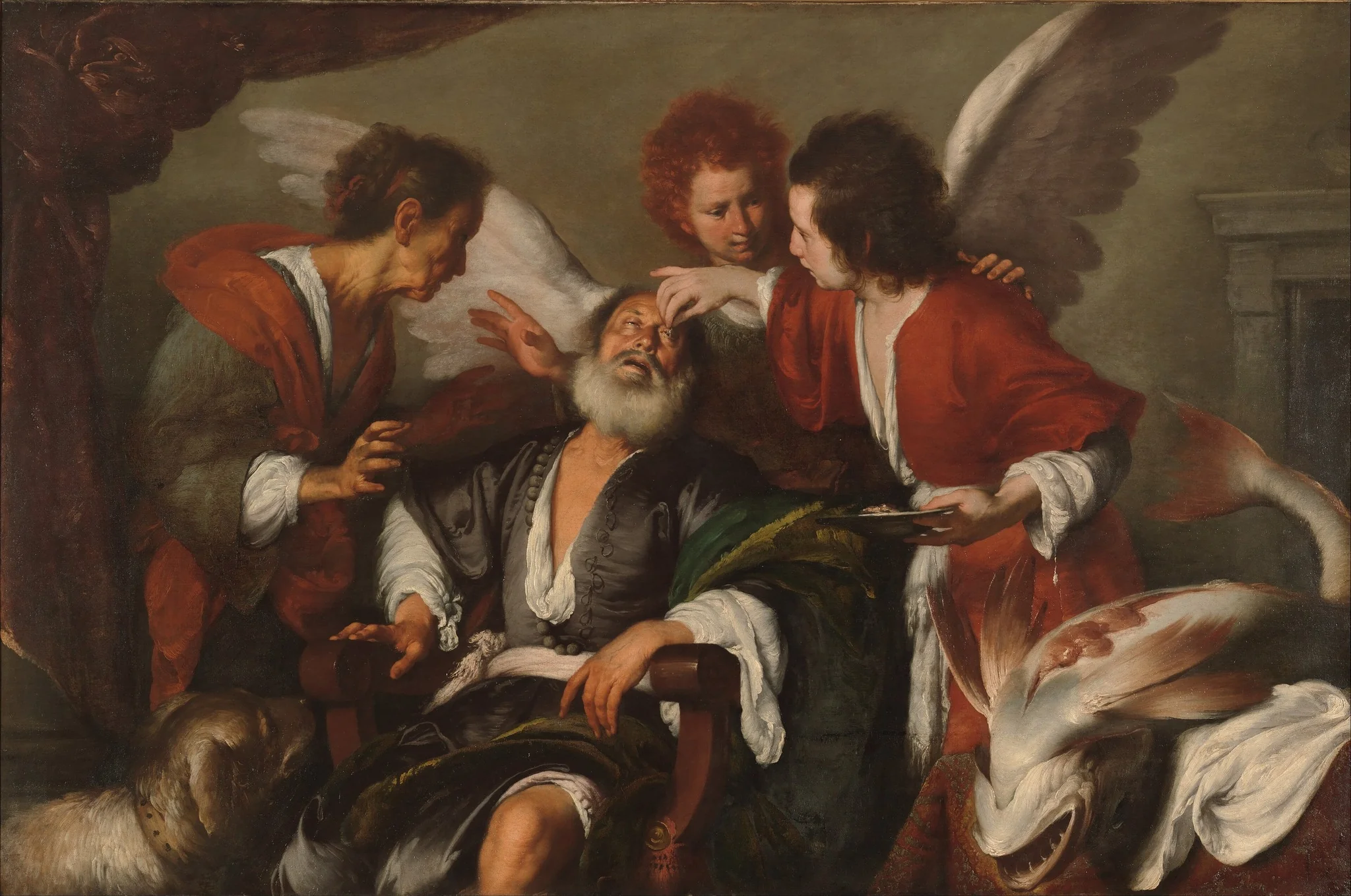 Tobias Curing His Father's Blindness, detail