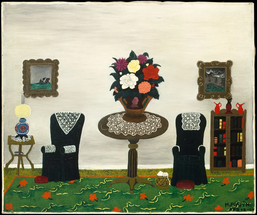 Victorian Interior II, by Horace Pippin, oil, 1945