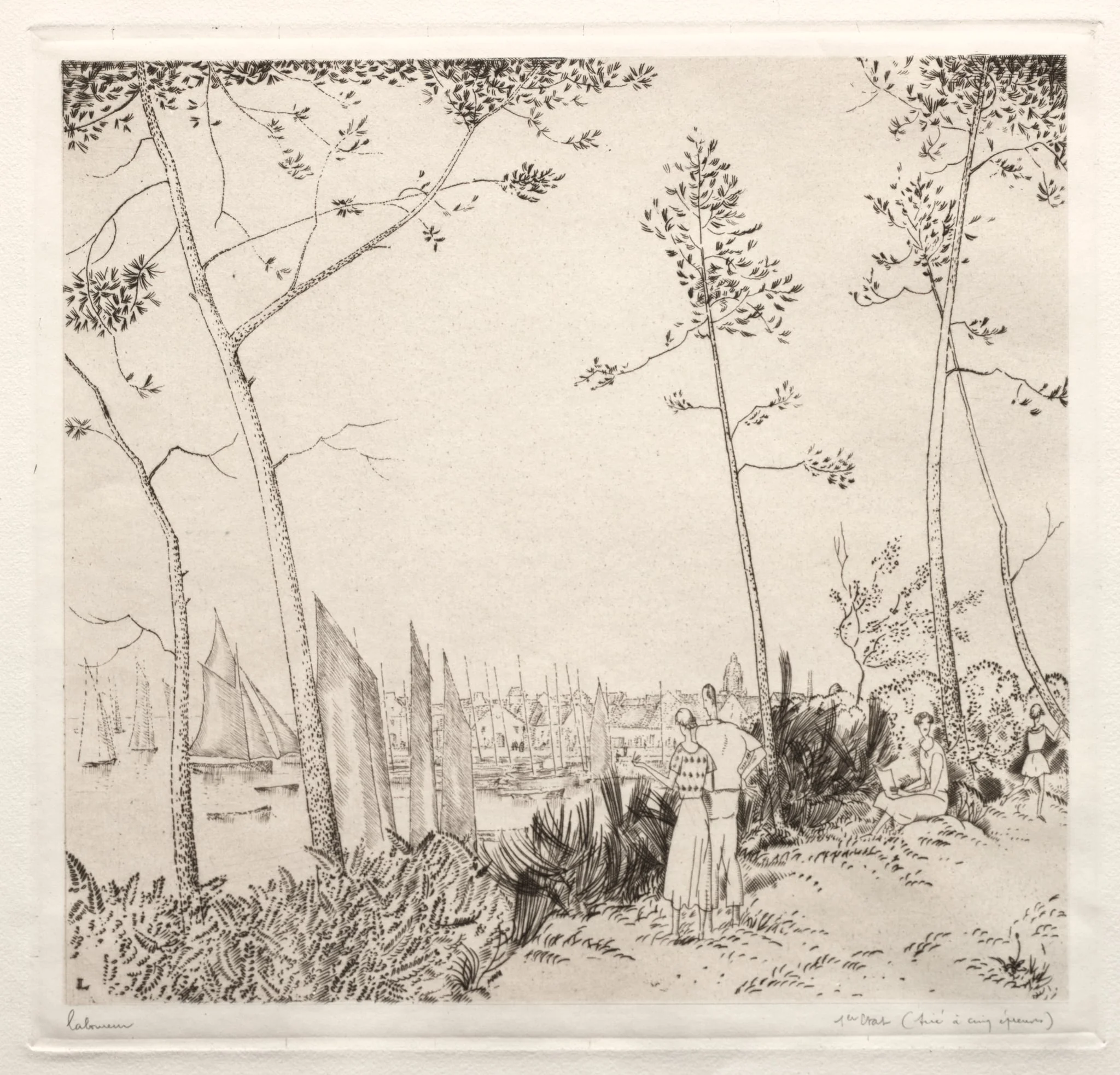 La Promenade sur le Port, detail