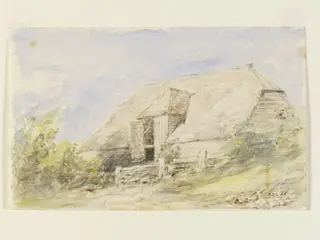 A barn., by John Constable, watercolor, 1834