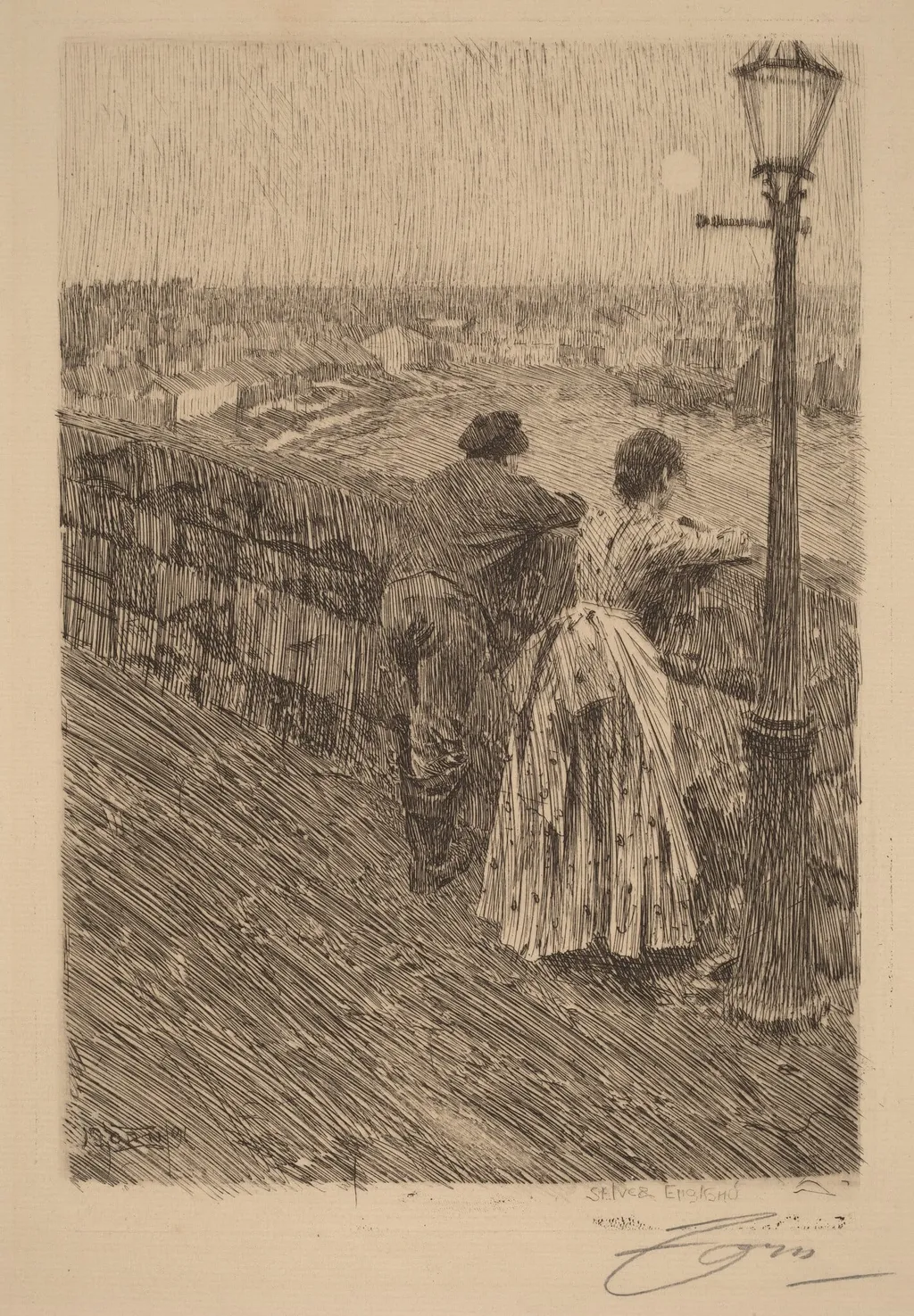 Fisherman at Saint Ives, by Anders Zorn, ink, 1891