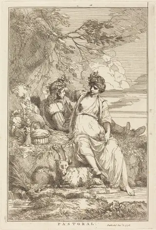 Pastoral, by John Hamilton Mortimer, ink, 1778