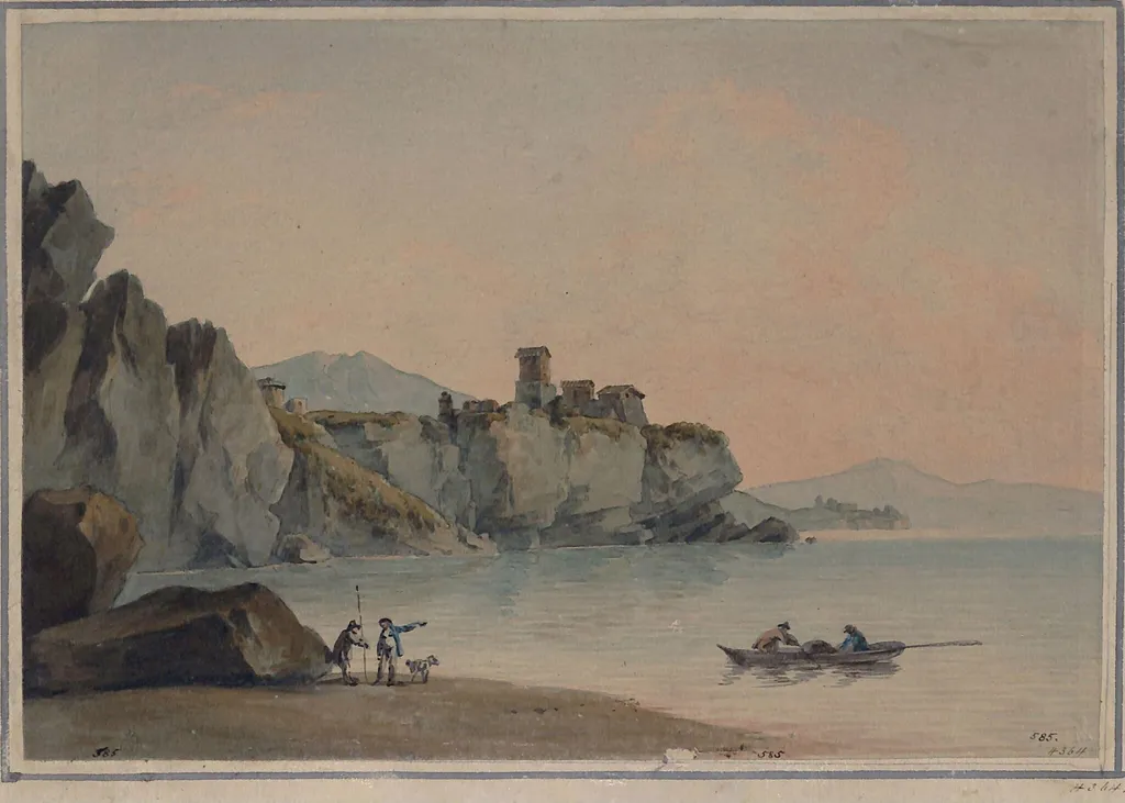 Coast near Castiglione, by John 'Warwick' Smith, watercolor, 1795