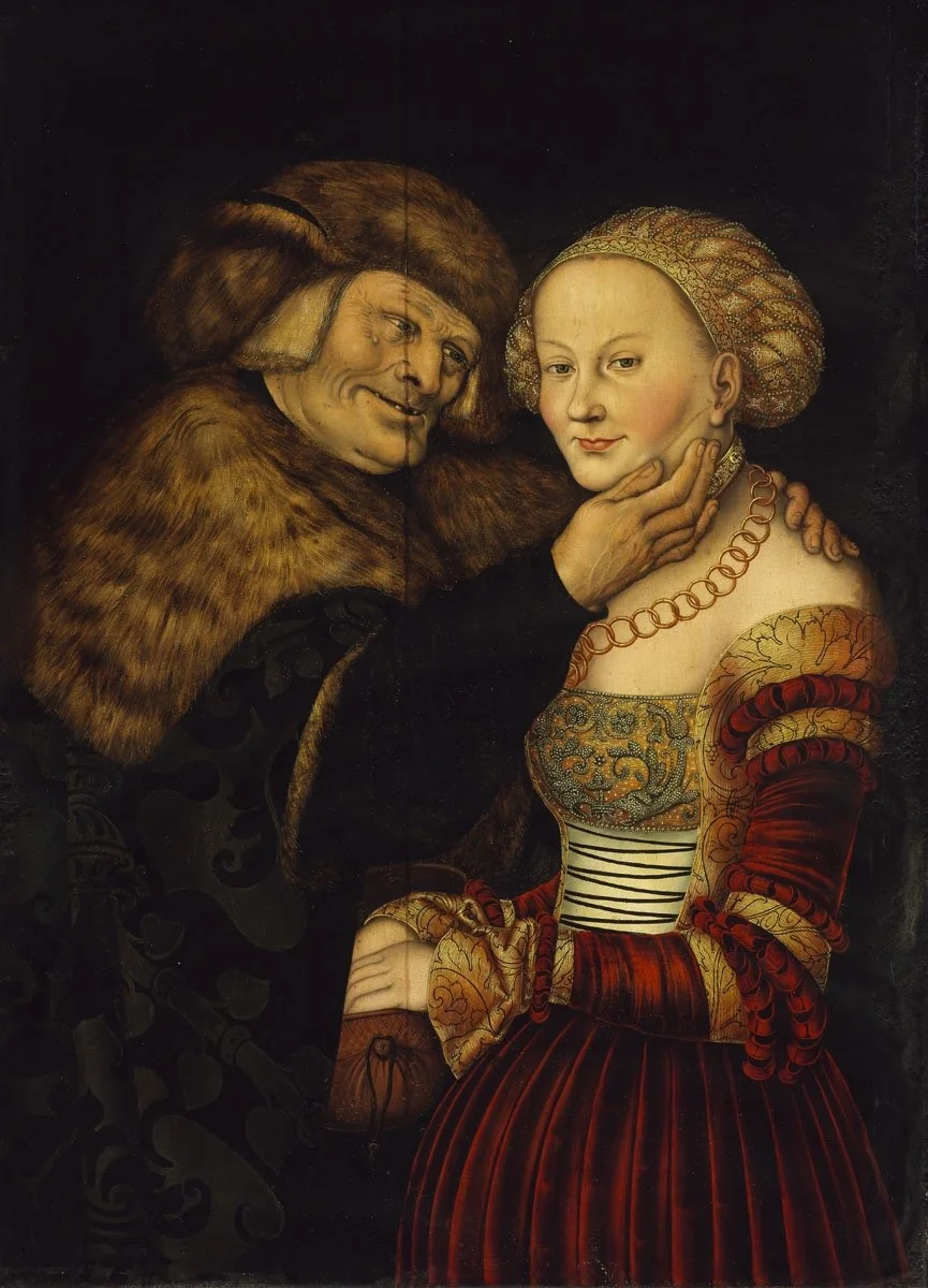 The ill-matched couple, detail