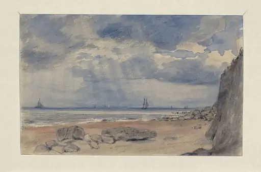 Coast Scene near Brighton, by John Constable, watercolor
