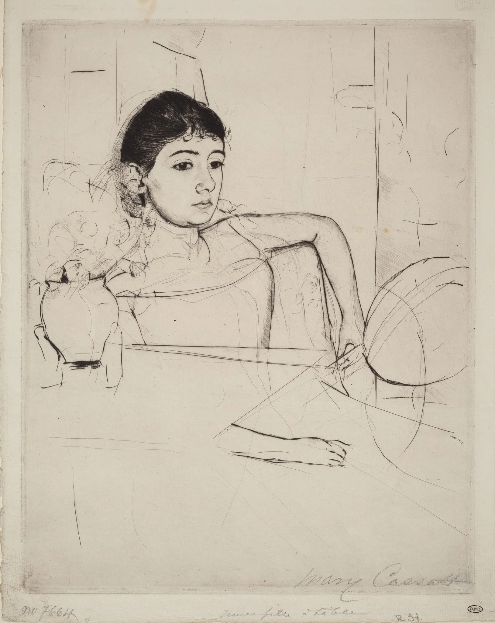 Mimi as a Brunette, detail