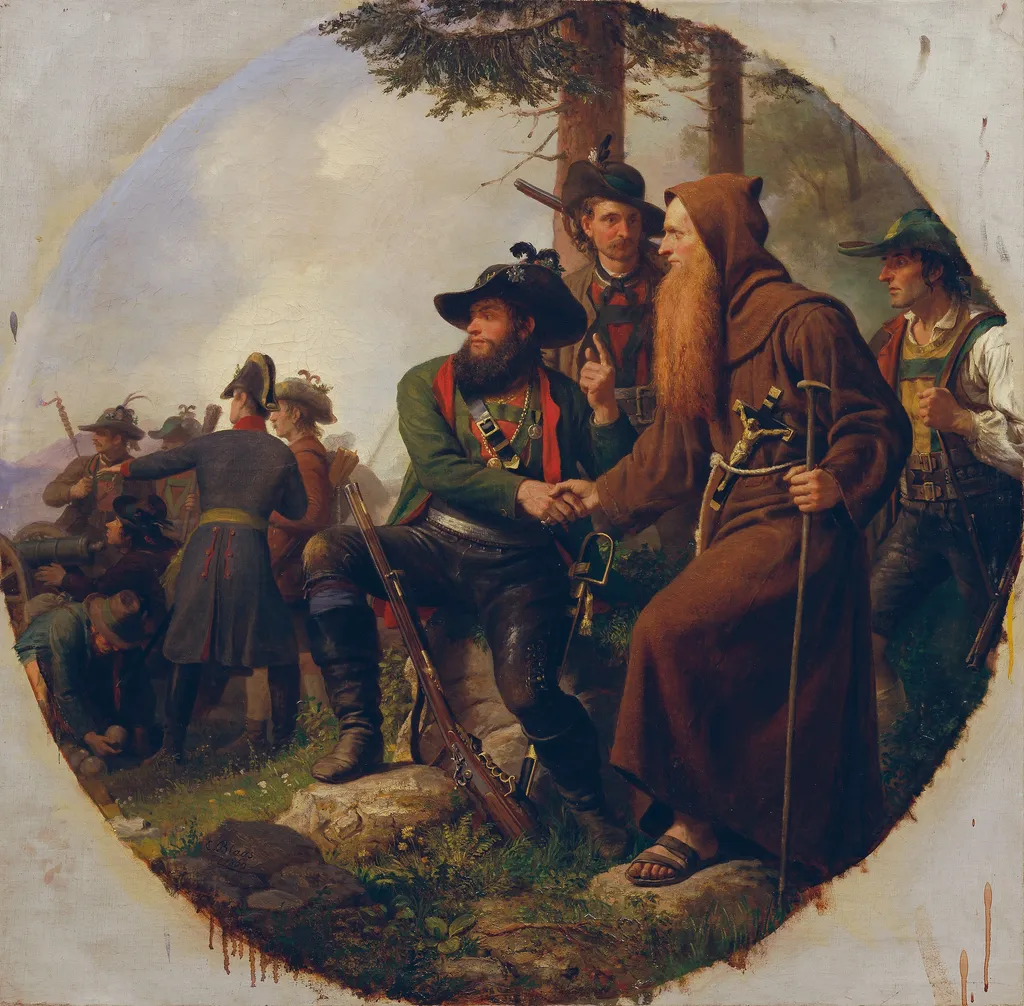 The Battle of Mount Isel 1809, by Karl von Blaas, oil, 1869