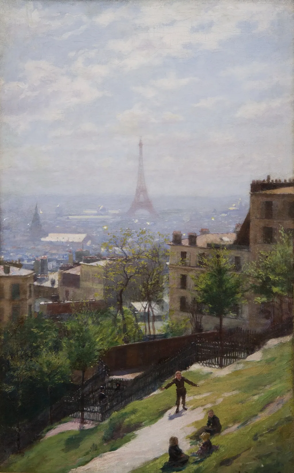 Fragment of the Panorama of Paris, by Ludwik de Laveaux, oil