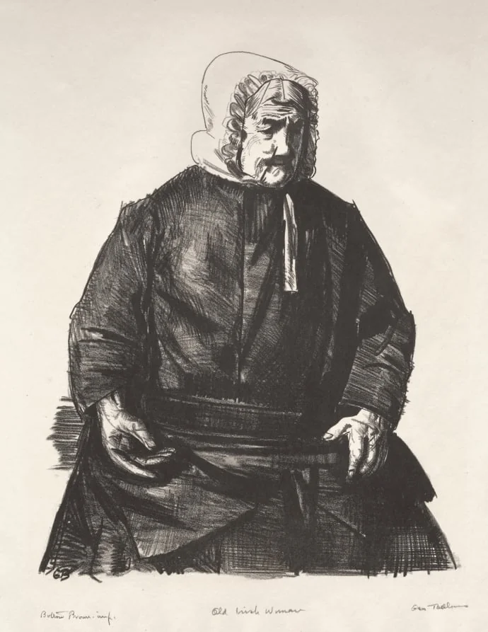 Old Irish Woman, detail