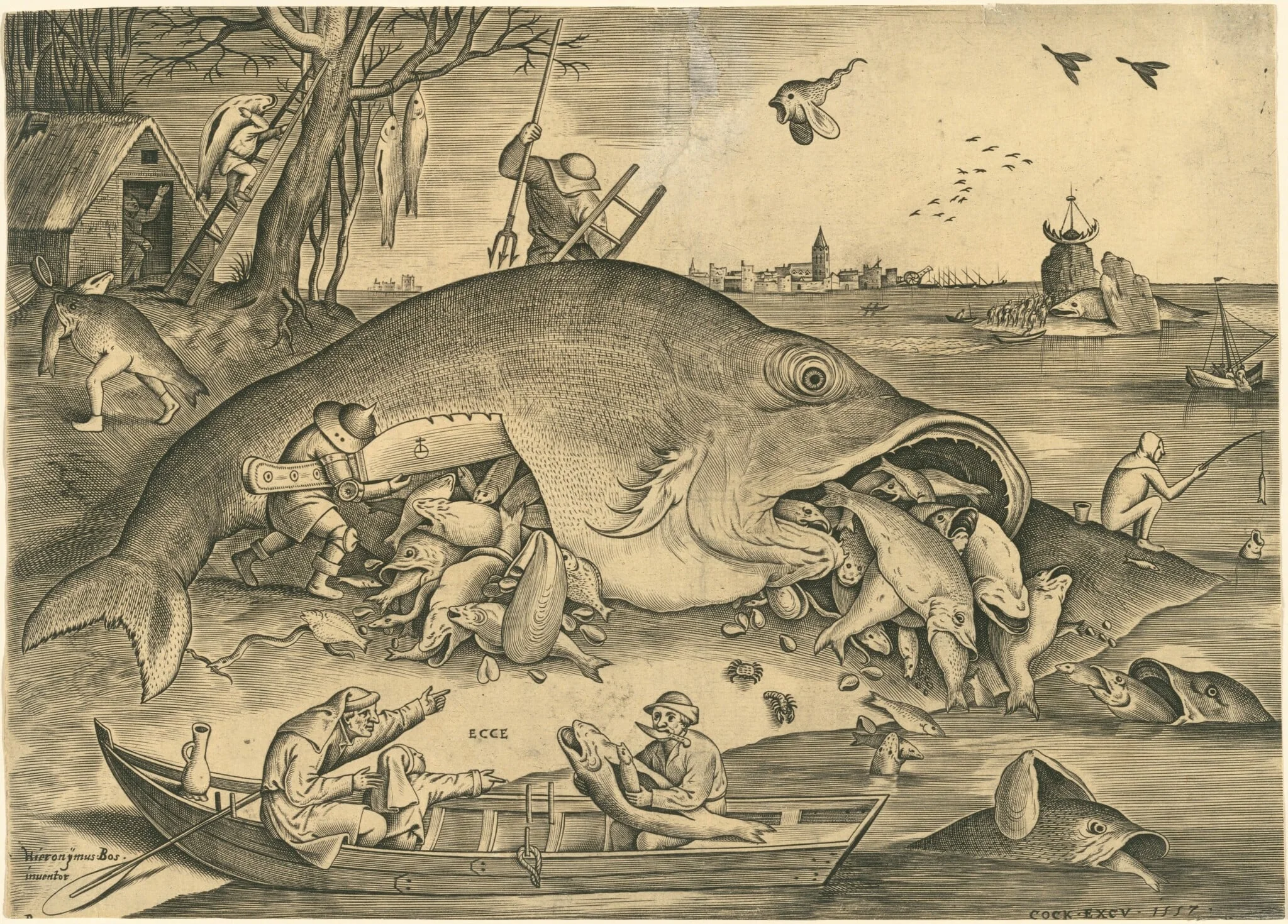 The Big Fish Eat the Little Fish, detail