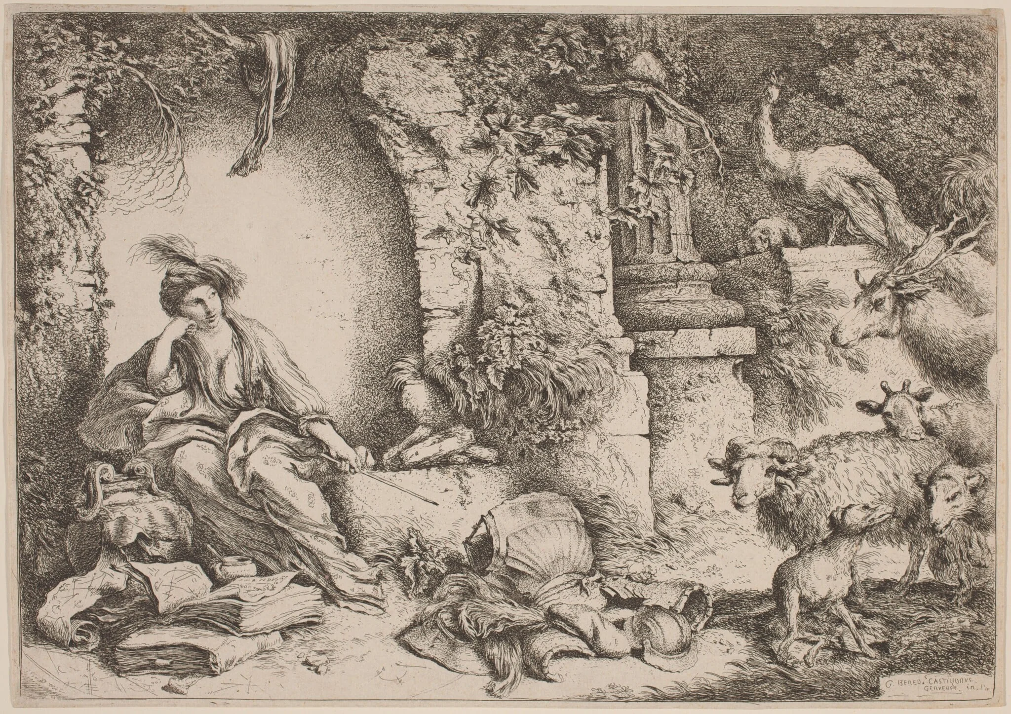Circe Changing Ulysses' Men into Beasts, detail