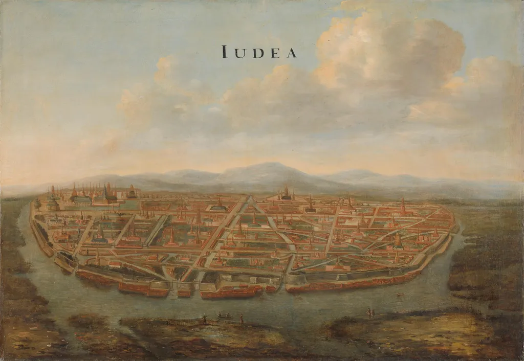 View of Iudea, the Capital of Siam, by Johannes Vingboons, oil, 1662