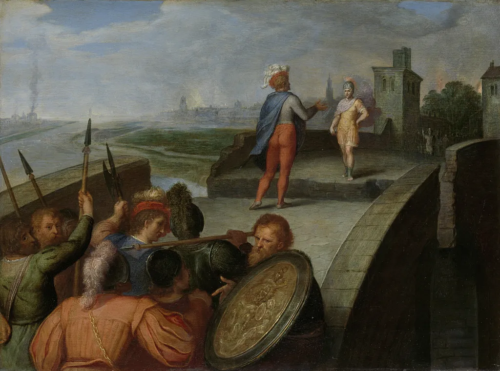 Peace Negotiations between Claudius Civilis and Cerealis, by Otto van Veen, oil, 1606