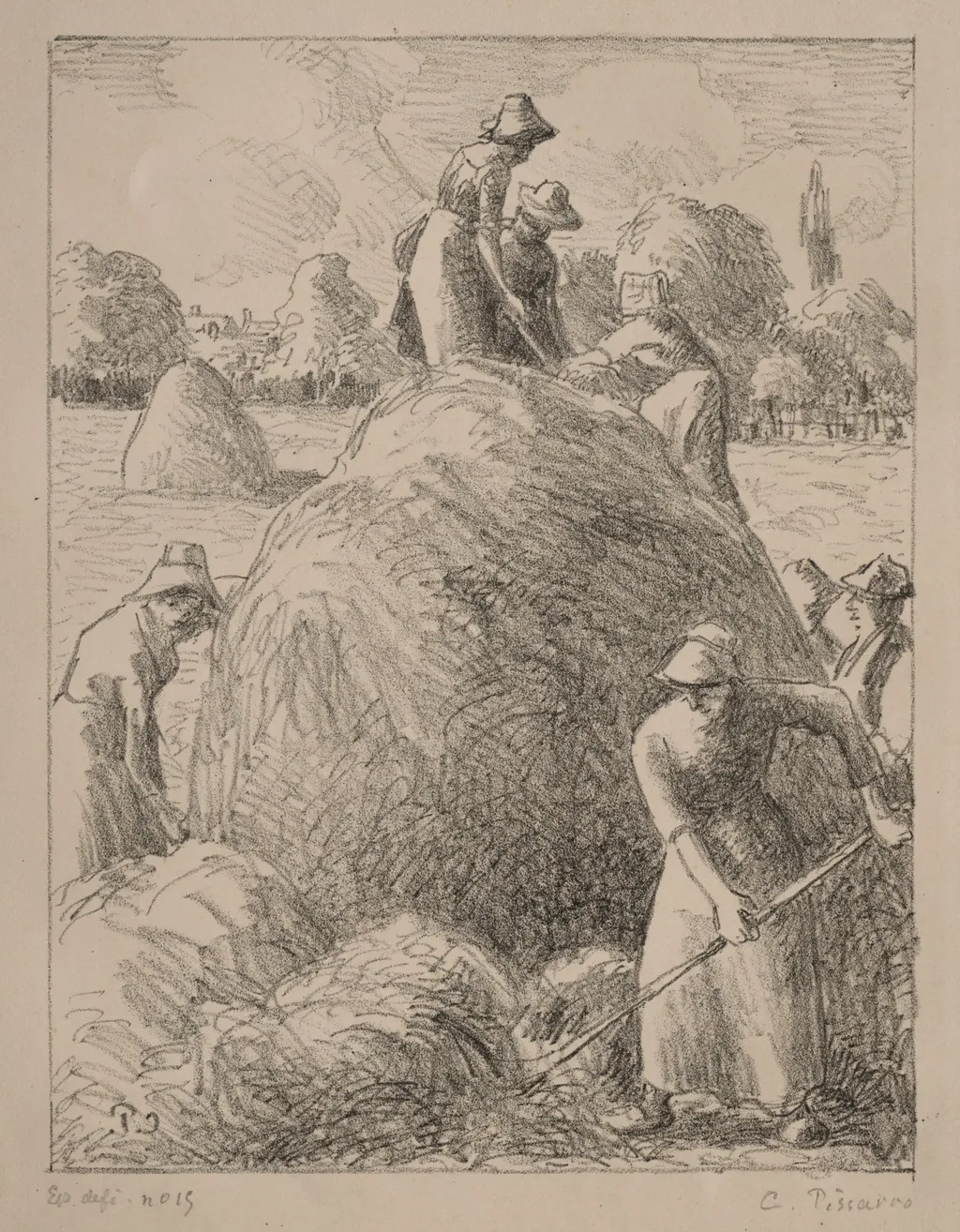 Haymakers of Eragny, by Camille Pissarro, 1896