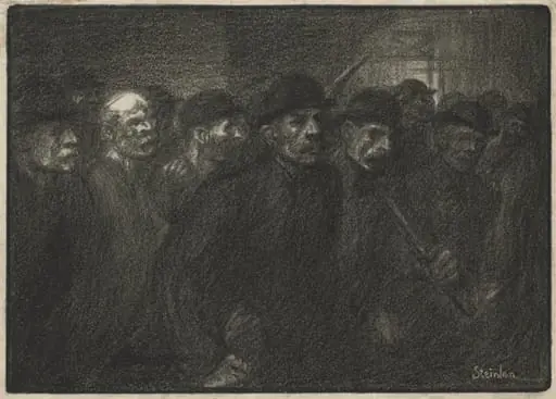 Ouvriers Sortant de L'Usine, by Théophile Alexandre Steinlen, 1903