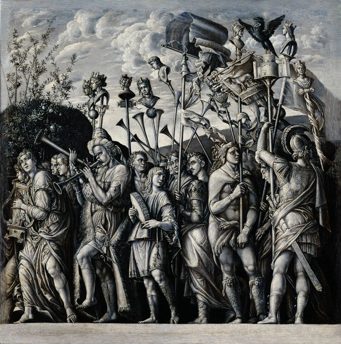 Triumphs of Caesar: Musicians and Standard Bearers, detail