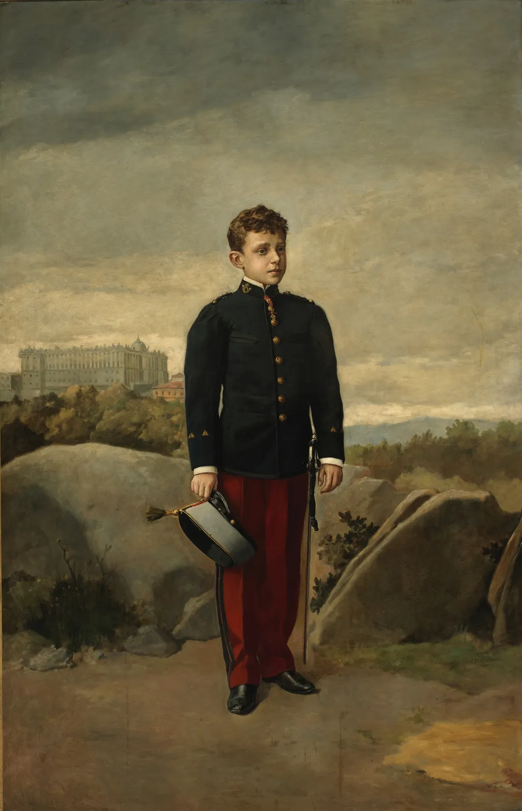 Alfonso XIII cadete, by Manuel García Hispaleto, oil, 1898