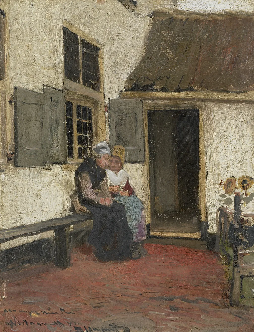 Neighborly Gossip, by Bernard Blommers, oil, 1897