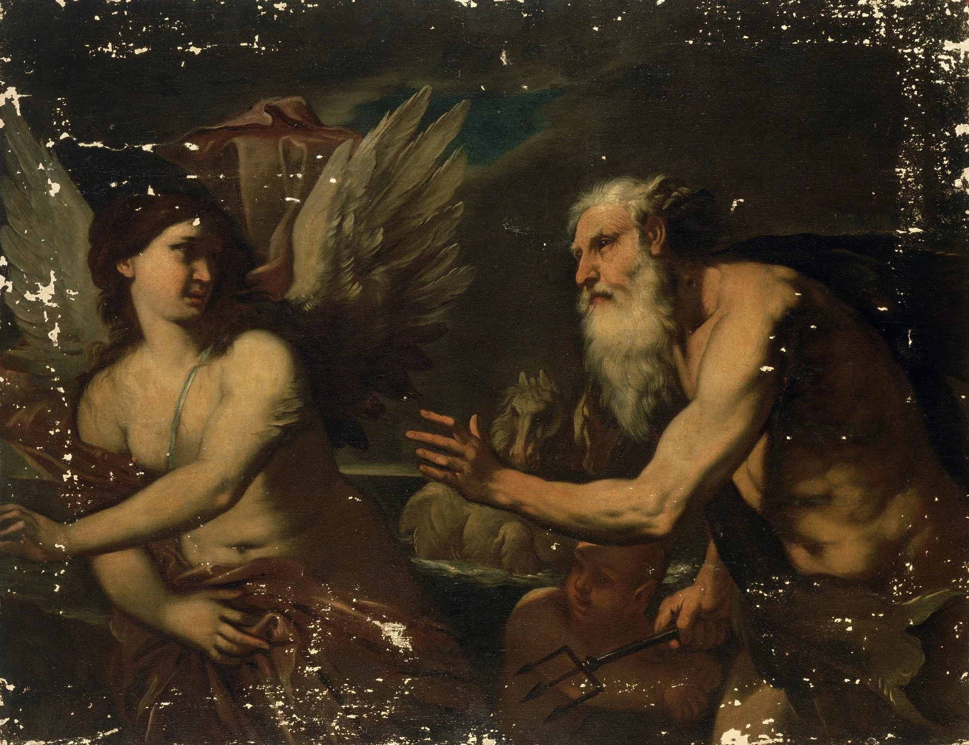 Neptune and Сoronis, detail